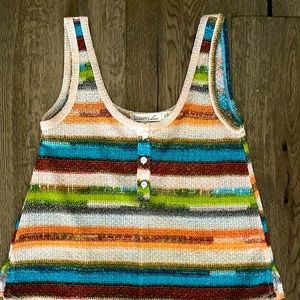 Multi colored stripped tank top